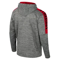 Men's Colosseum Heather Gray Louisville Cardinals Dozer Pullover Hoodie