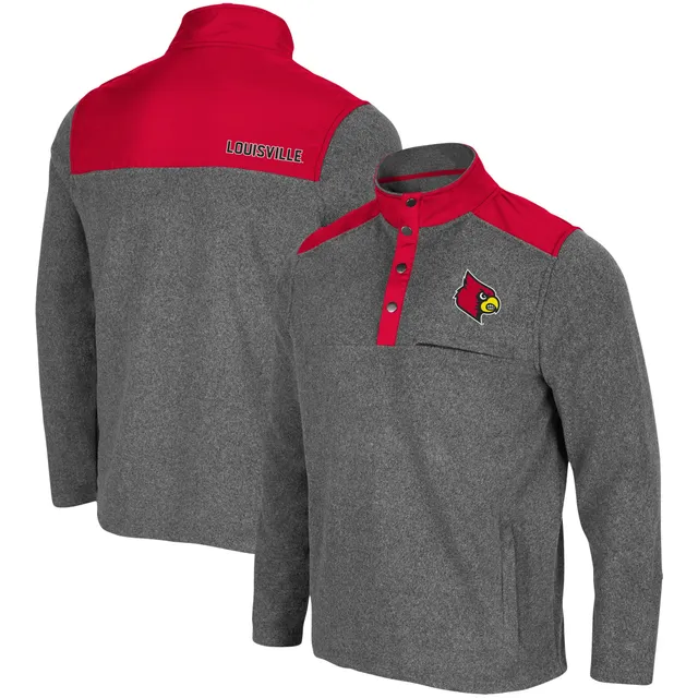 Colosseum Men's Louisville Cardinals Grey Hoodie