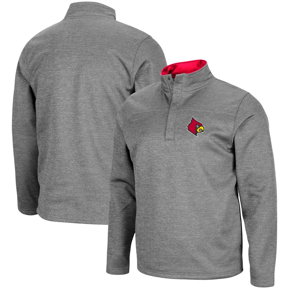 Colosseum Men's Black Louisville Cardinals Tortugas Logo Quarter-Zip Jacket
