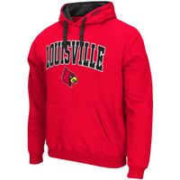 Men's Colosseum Red Louisville Cardinals Big & Tall Arch Logo 2.0 Pullover Hoodie