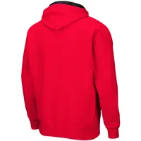 Men's Colosseum Red Louisville Cardinals Big & Tall Full-Zip Hoodie