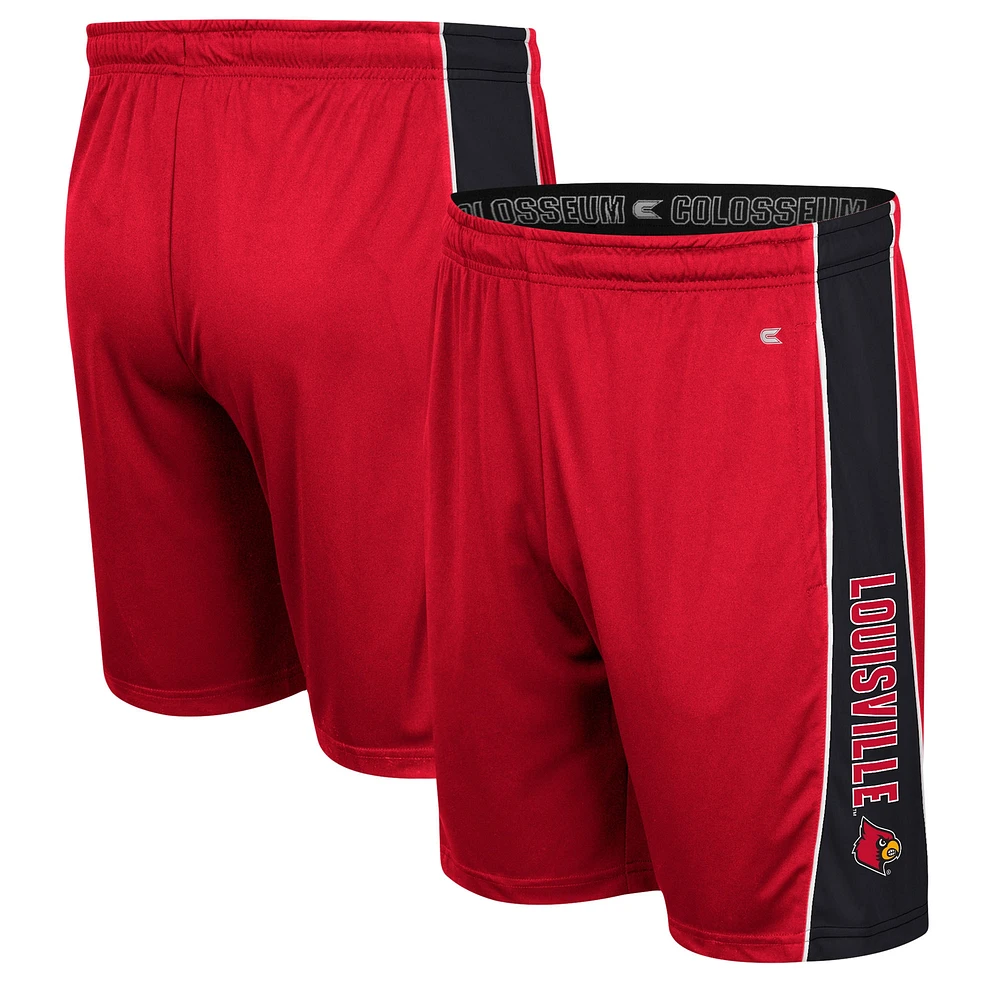 Men's Colosseum Red Louisville Cardinals Panel Shorts