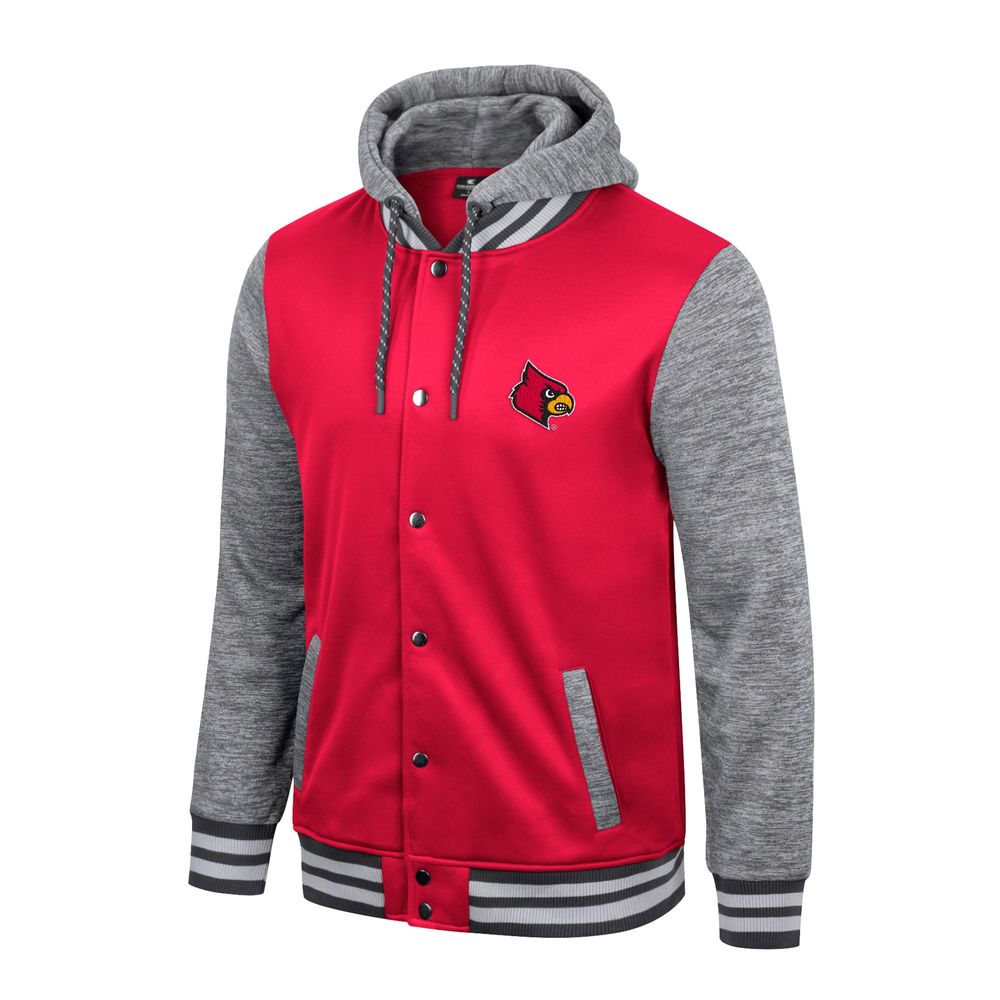Colosseum Men's Colosseum Red Louisville Cardinals Robinson Hoodie  Full-Snap Jacket
