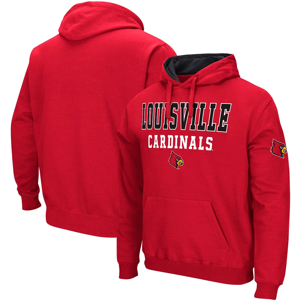 Men's Colosseum Louisville Cardinals Sunrise Pullover Hoodie