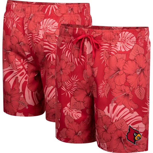 Lids Louisville Cardinals Colosseum Pineapples Swim Shorts - White