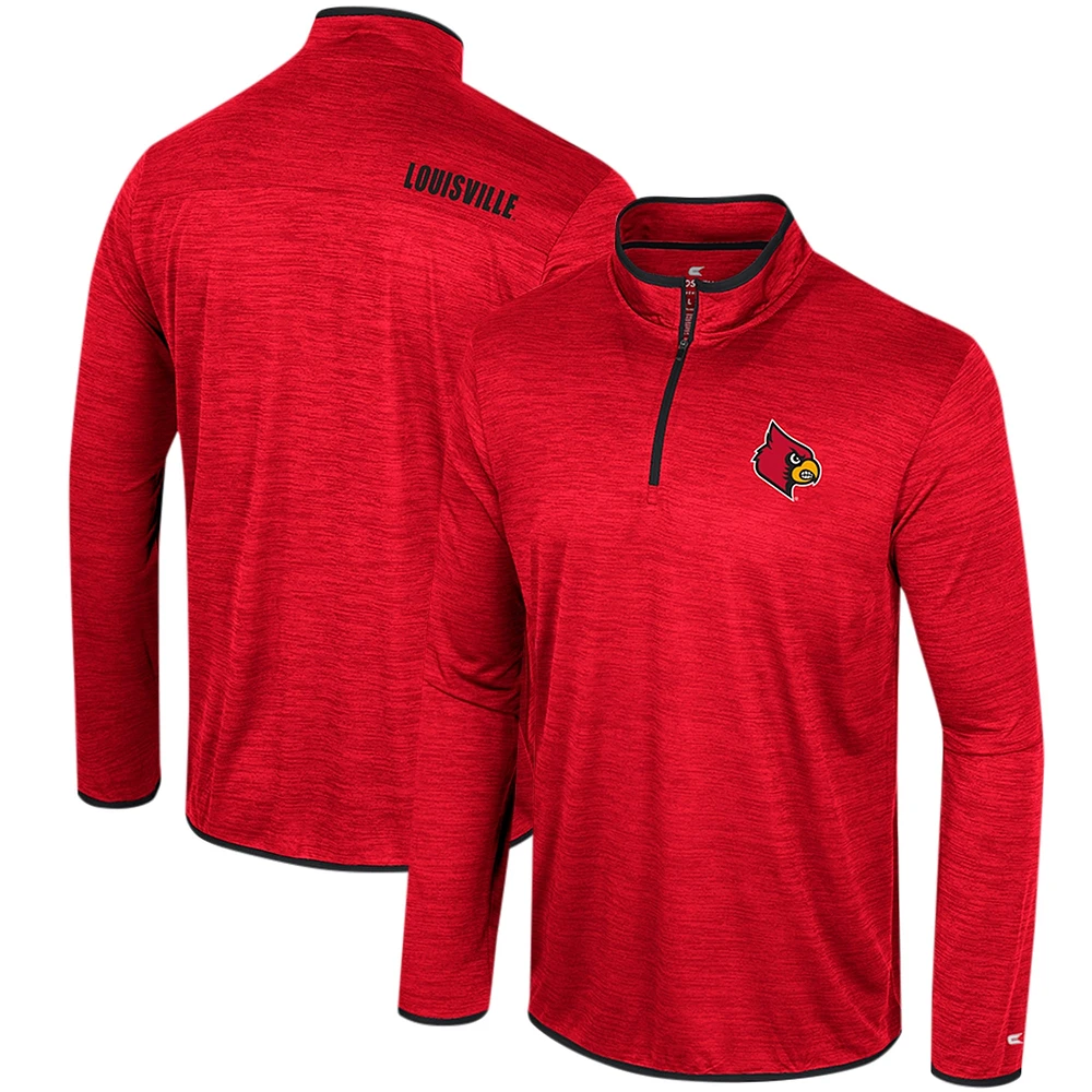 Coupe-vent à quart de zip Wright Colosseum Red Louisville Cardinals pour hommes