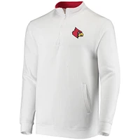 Men's Colosseum White Louisville Cardinals Tortugas Logo Quarter-Zip Jacket