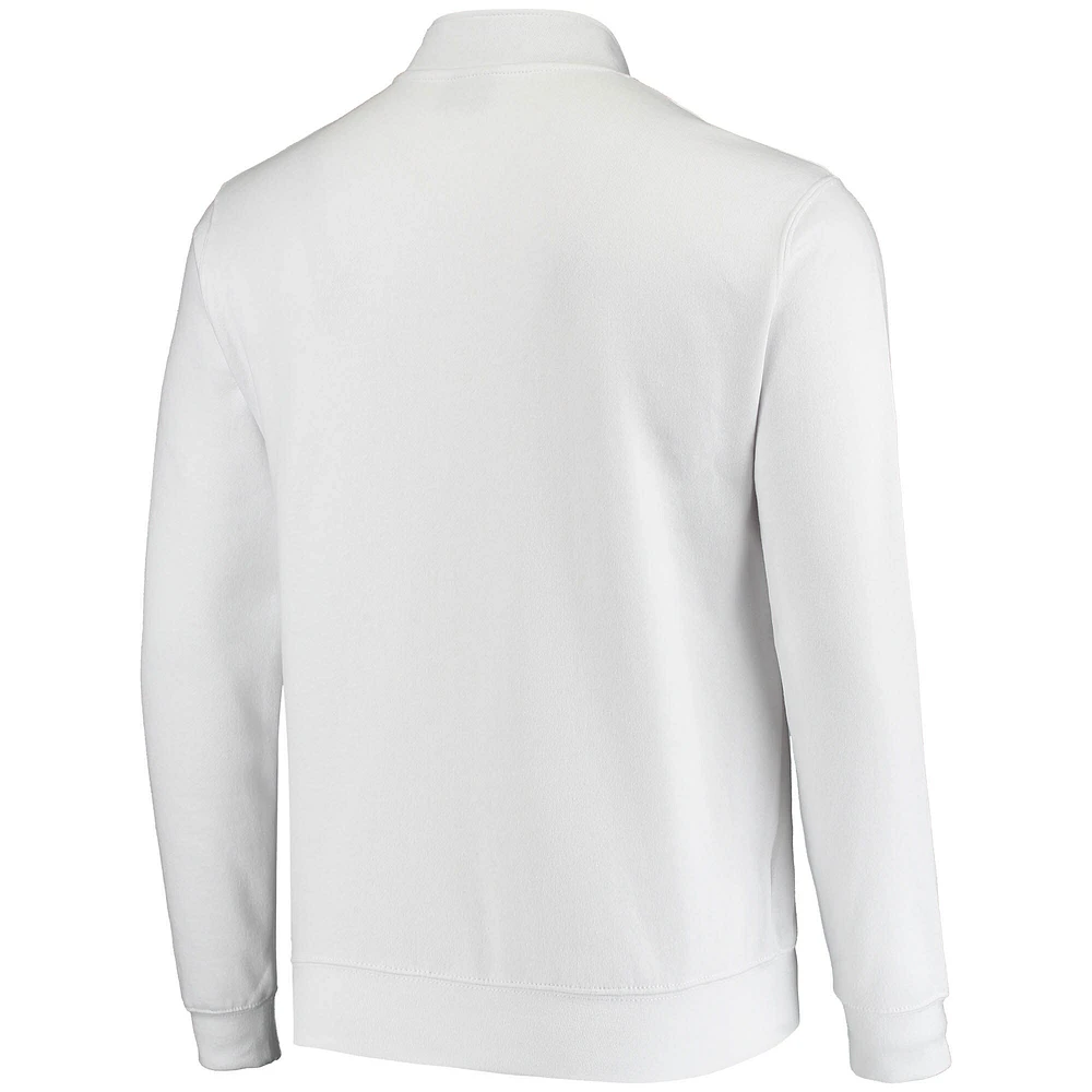 Men's Colosseum White Louisville Cardinals Tortugas Logo Quarter-Zip Jacket
