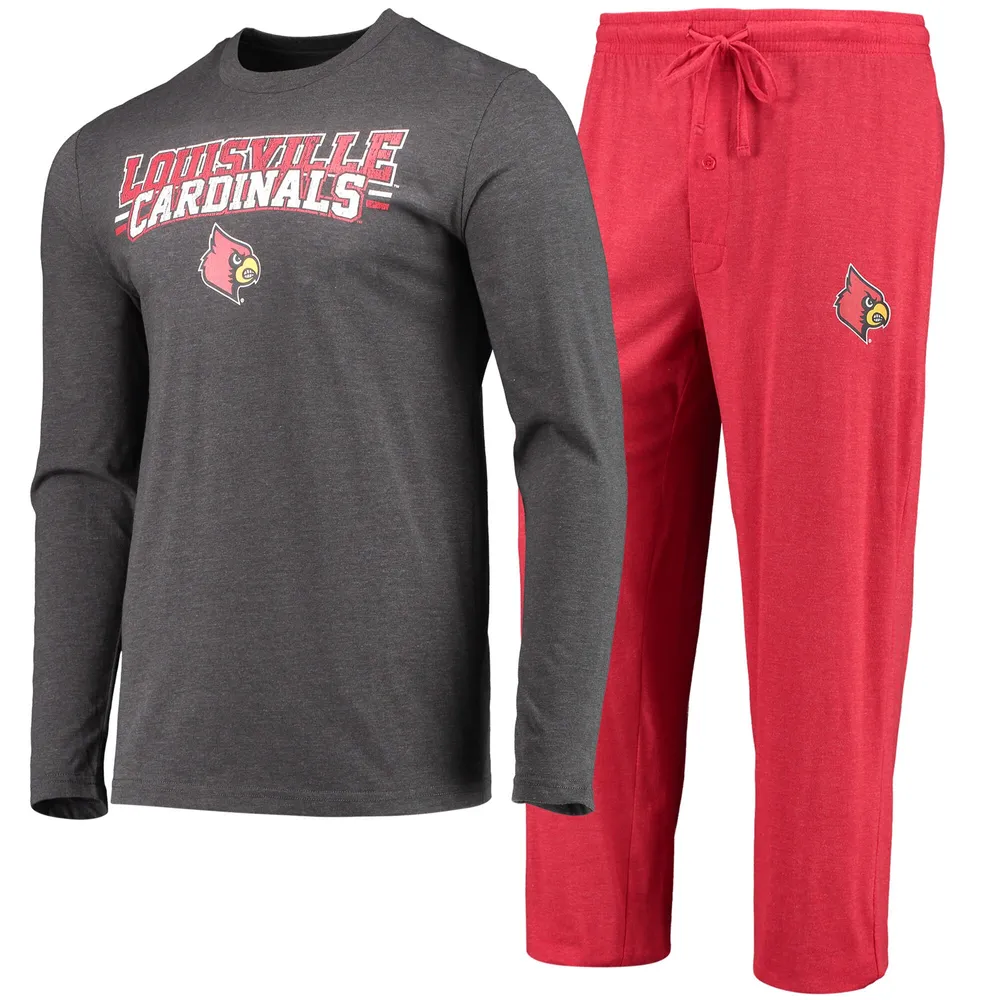 Lids Louisville Cardinals Concepts Sport Meter Long Sleeve T-Shirt & Pants  Sleep Set - Red/Heathered Charcoal