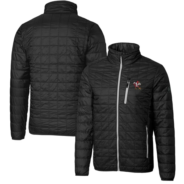 Men's Cutter & Buck Gray Louisville Cardinals Big Tall Rainier PrimaLoft Eco Full-Zip Puffer Vest