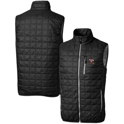 Louisville Cardinals Cutter & Buck Team Logo Big Tall Rainier PrimaLoft Eco Insulated Full-Zip Puffer Vest - Black