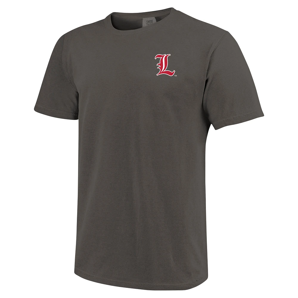 T-shirt de baseball en graphite pour hommes, Louisville Cardinals, couleurs confortables