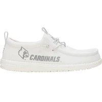 Men's Hey Dude White Louisville Cardinals Wally Casual Shoes