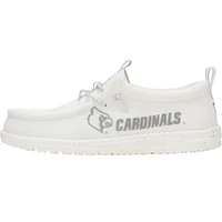 Men's Hey Dude White Louisville Cardinals Wally Casual Shoes