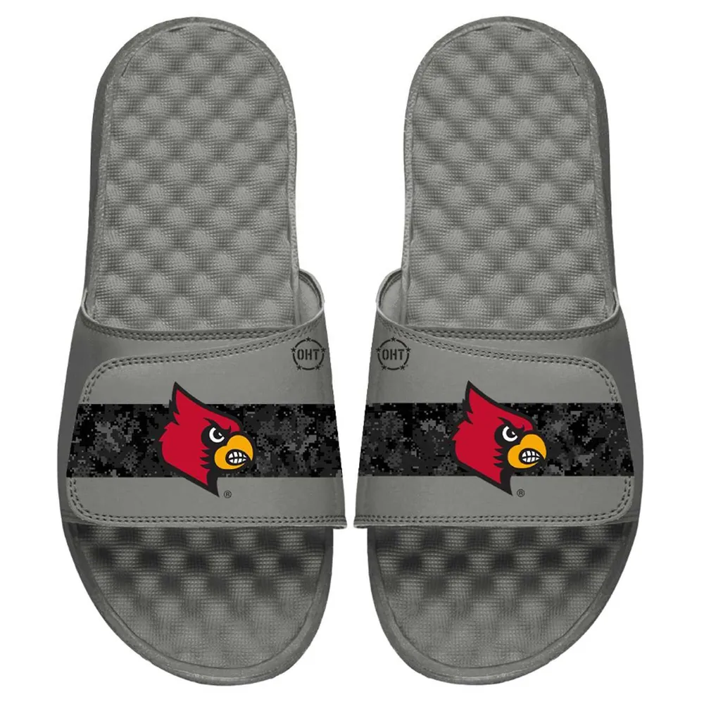 Lids Louisville Cardinals ISlide OHT Military Appreciation Slide Sandals -  Gray
