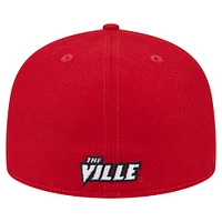 Casquette ajustée 59FIFTY Louisville Cardinals New Era pour homme rouge