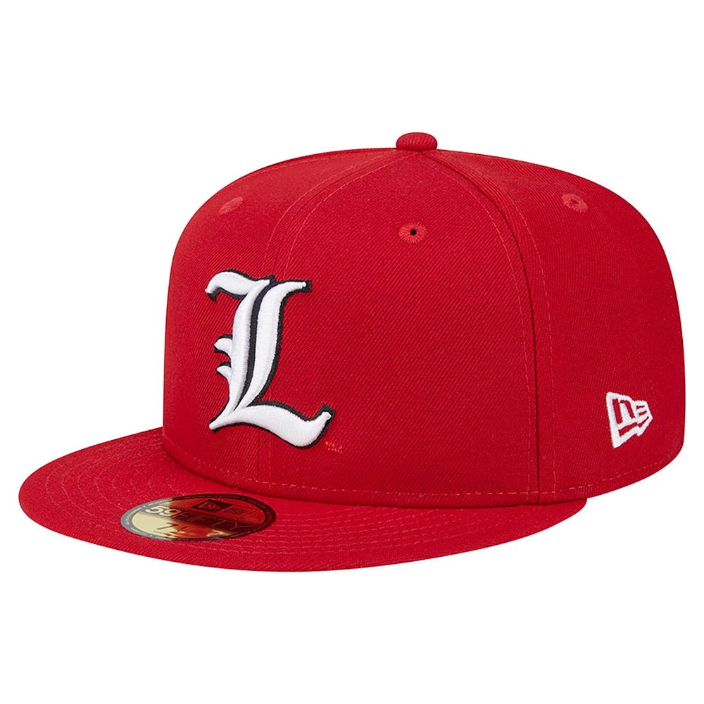 Casquette ajustée 59FIFTY Louisville Cardinals New Era pour homme rouge