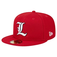 Casquette ajustée 59FIFTY Louisville Cardinals New Era pour homme rouge