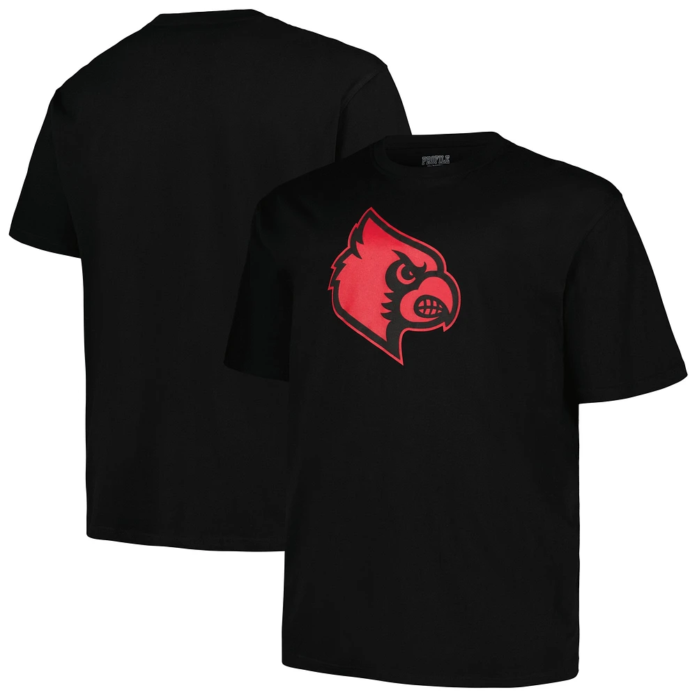 Men's Profile Black Louisville Cardinals Big & Tall Pop T-Shirt