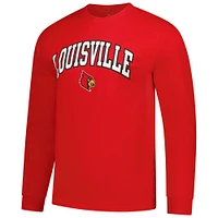 Men's Red Louisville Cardinals Logo Long Sleeve T-Shirt