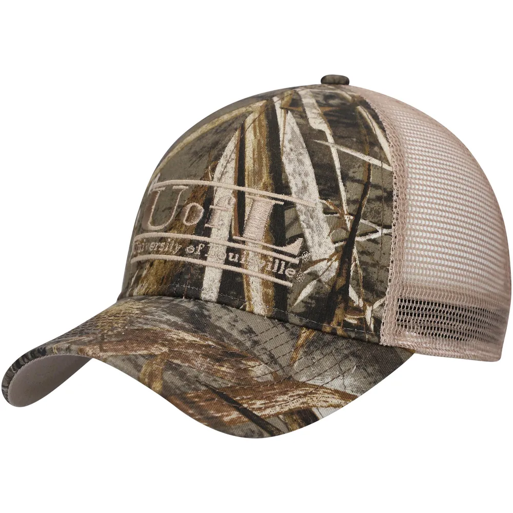 Lids Louisville Cardinals The Game Cotton Twill Realtree Max 4 Trucker  Adjustable Hat - Camo