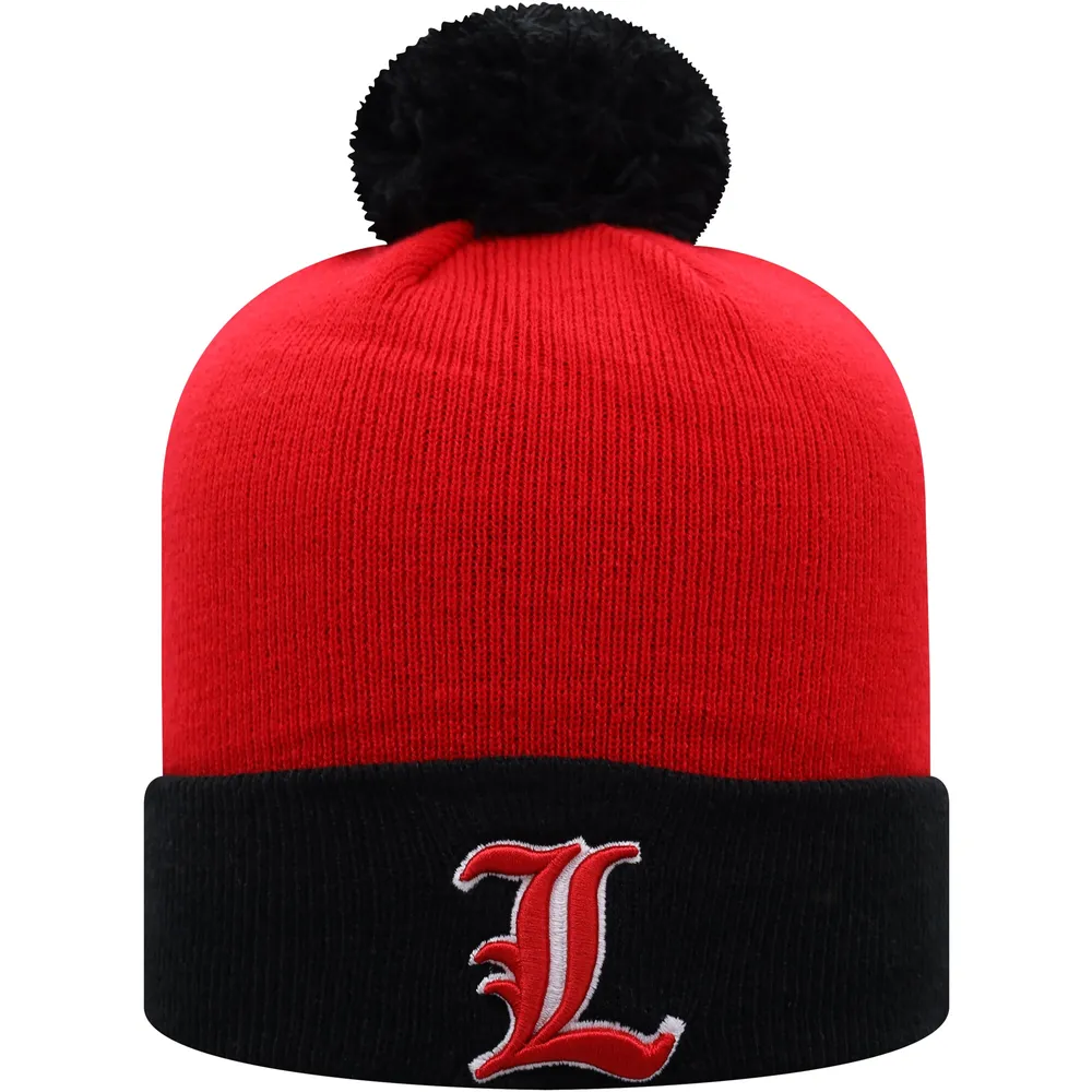 Lids Louisville Cardinals Top of the World Core 2-Tone Cuffed Knit Hat with  Pom - Red/Black