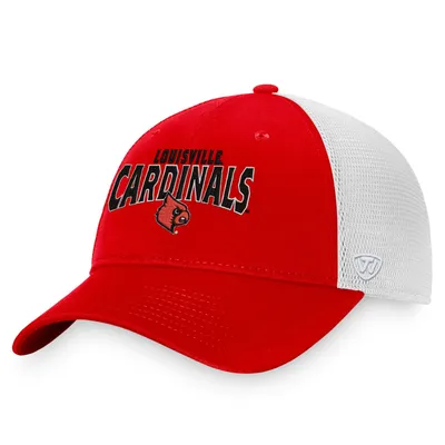 Louisville Cardinals Top of the World Breakout Trucker Snapback Hat - Red/White