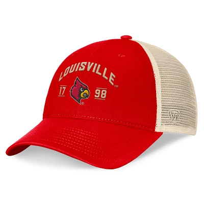 Casquette réglable Top of the World Red Louisville Cardinals Heritage Waylon Trucker pour hommes