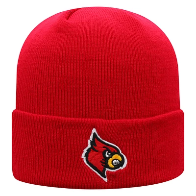 Men's Top of the World Red Louisville Cardinals Logo Cuffed Knit Hat