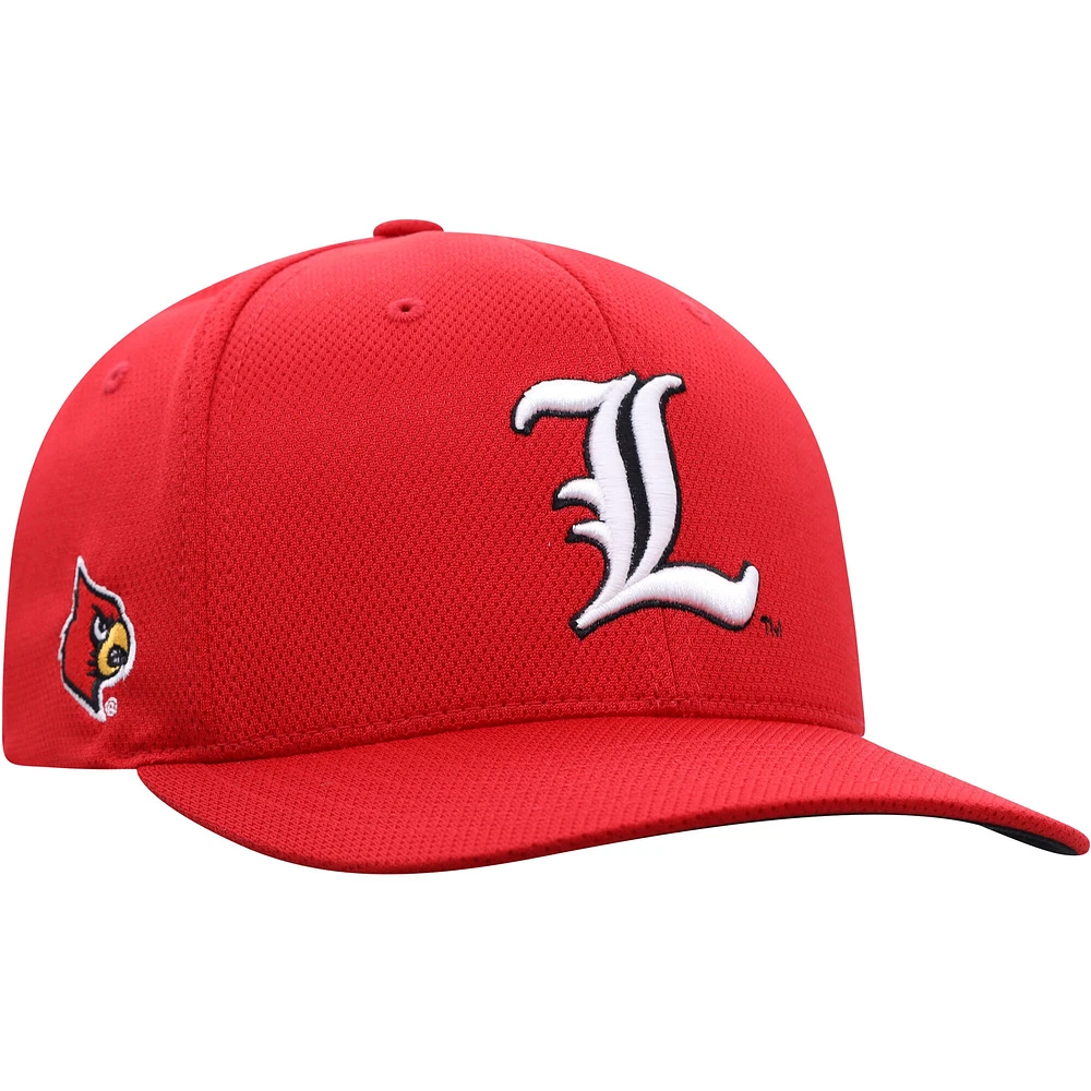 Chapeau flex rouge Louisville Cardinals Reflex Logo pour hommes