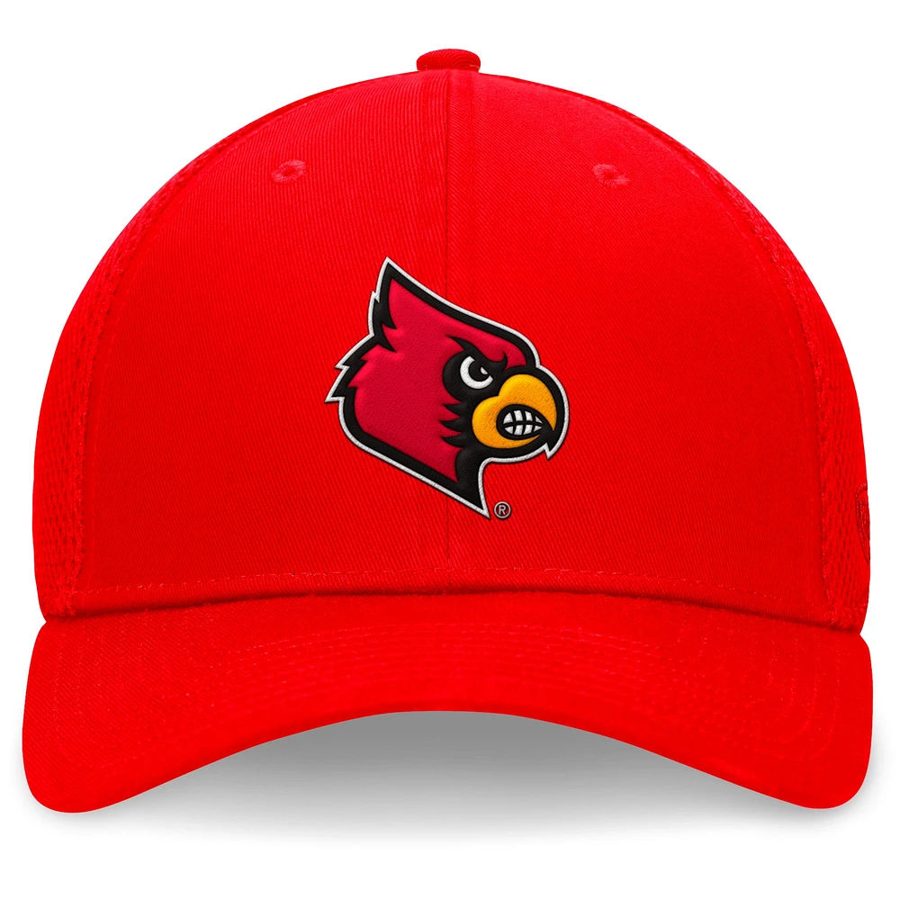 Casquette Spacer Flex Top of the World rouge pour hommes des Cardinals de Louisville