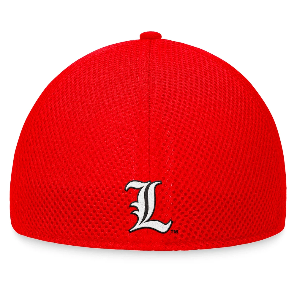 Men's Top of the World Red Louisville Cardinals Spacer Flex Hat