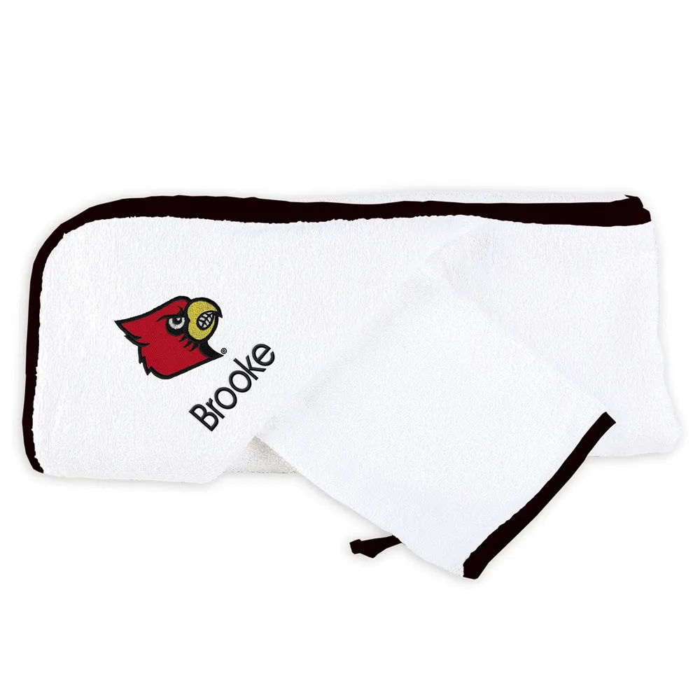 Newborn & Infant Louisville Cardinals Personalized Hooded Towel Gift Set