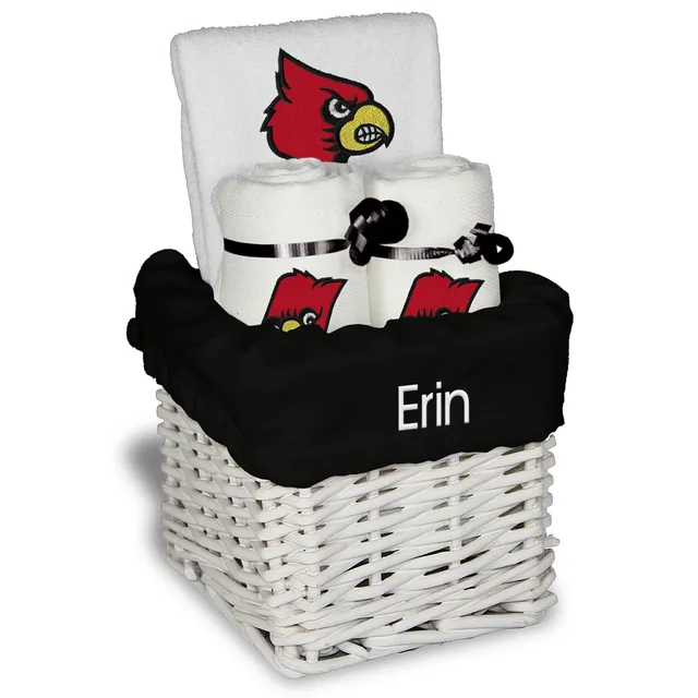 Newborn & Infant Louisville Cardinals Personalized Hooded Towel Gift Set