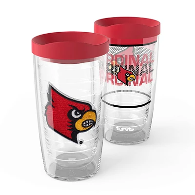 Tervis Louisville Cardinals, paquet de 2, 16 oz. Ensemble de gobelets concurrents et emblèmes