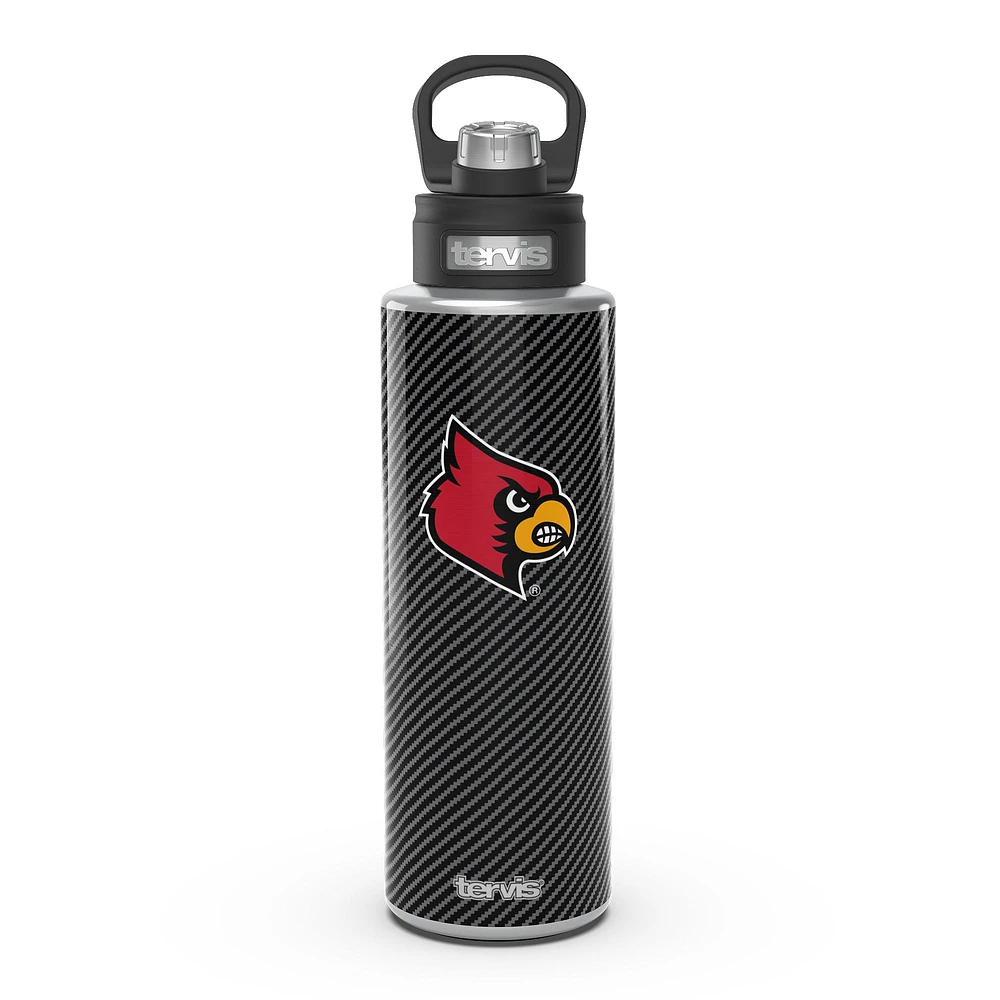 Tervis Louisville Cardinaux 40oz. Bouteille d'eau à large goulot en fibre de carbone