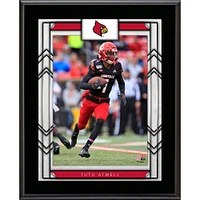 Plaque de joueur sublimée Tutu Atwell Louisville Cardinals 10,5" x 13"