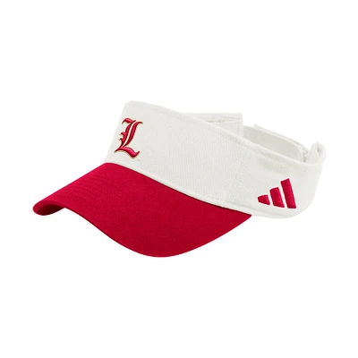 Visière ajustable unisexe blanche adidas Louisville Cardinals Dugout