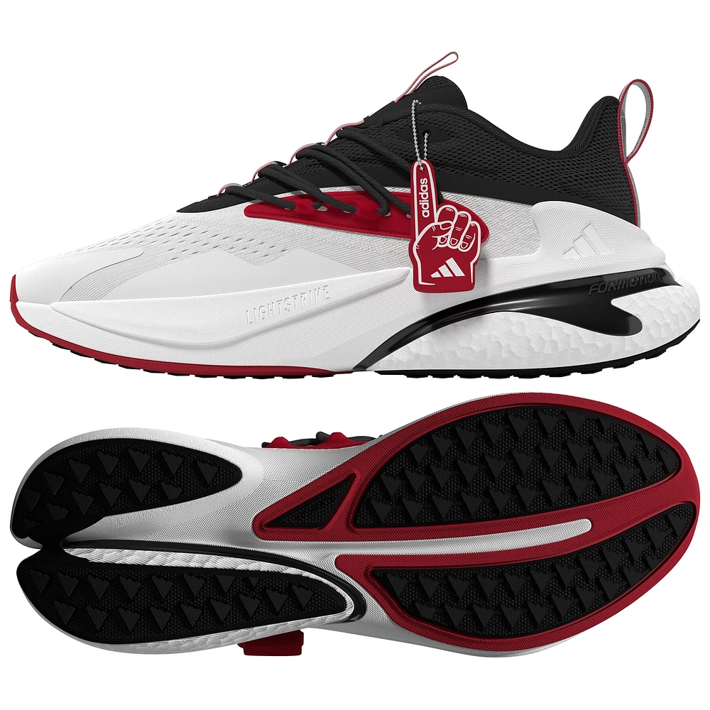 Unisex adidas White/Black Louisville Cardinals AlphaBoost V2 Shoes