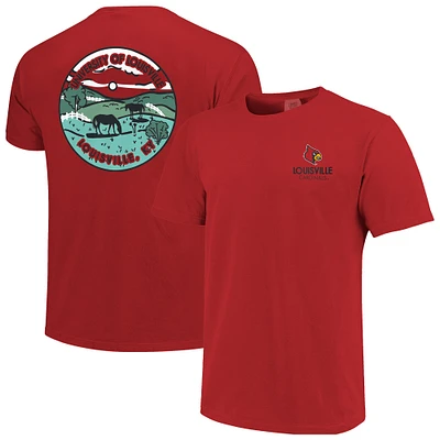 T-shirt unisexe rouge Louisville Cardinals Scenic Comfort Colors