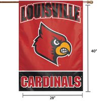 WinCraft Louisville Cardinals 28" x 40" Full Name Single-Sided Vertical Banner