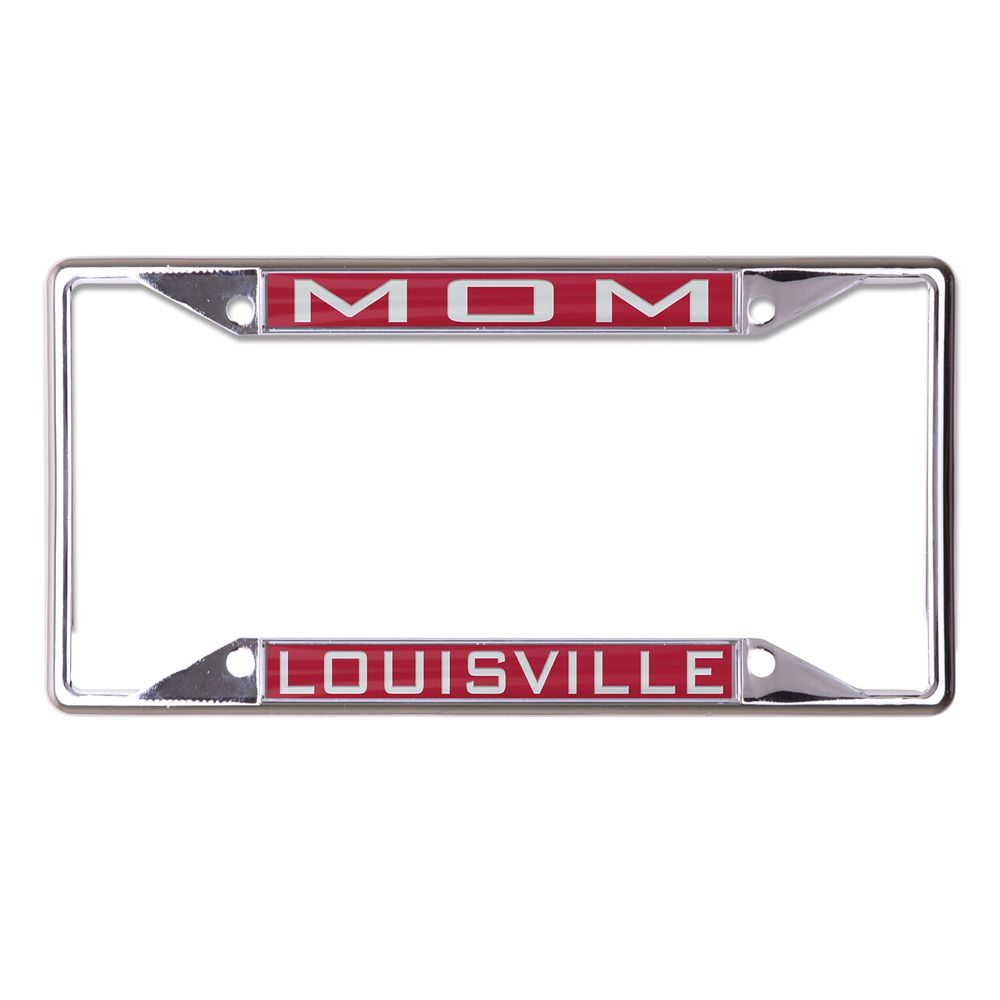 WinCraft Louisville Cardinals Mom School Supporter Laser Cut Metal License Plate Frame