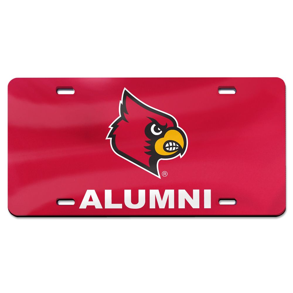 WinCraft Red Louisville Cardinals Alumni Laser Cut Acrylic License Plate