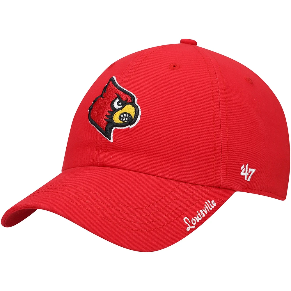 Casquette réglable '47 rouge Louisville Cardinals Miata Clean Up Logo pour femme