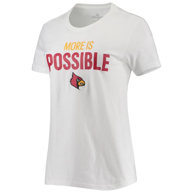 T-shirt blanc adidas Louisville Cardinals More Is Possible pour femme