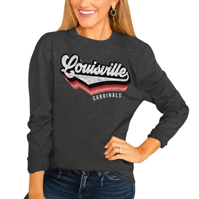 Louisville Cardinals Women's Vivacious Varsity Long Sleeve T-Shirt - Charcoal
