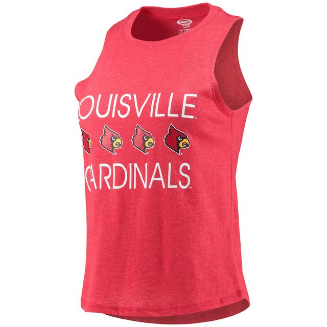 Concepts Sport Ensemble de nuit avec débardeur et pantalon Louisville Cardinals Noir/Rouge pour femme