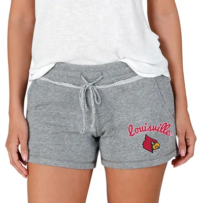 Louisville Cardinals Concepts Sport Women's Mainstream Terry Shorts - Gray