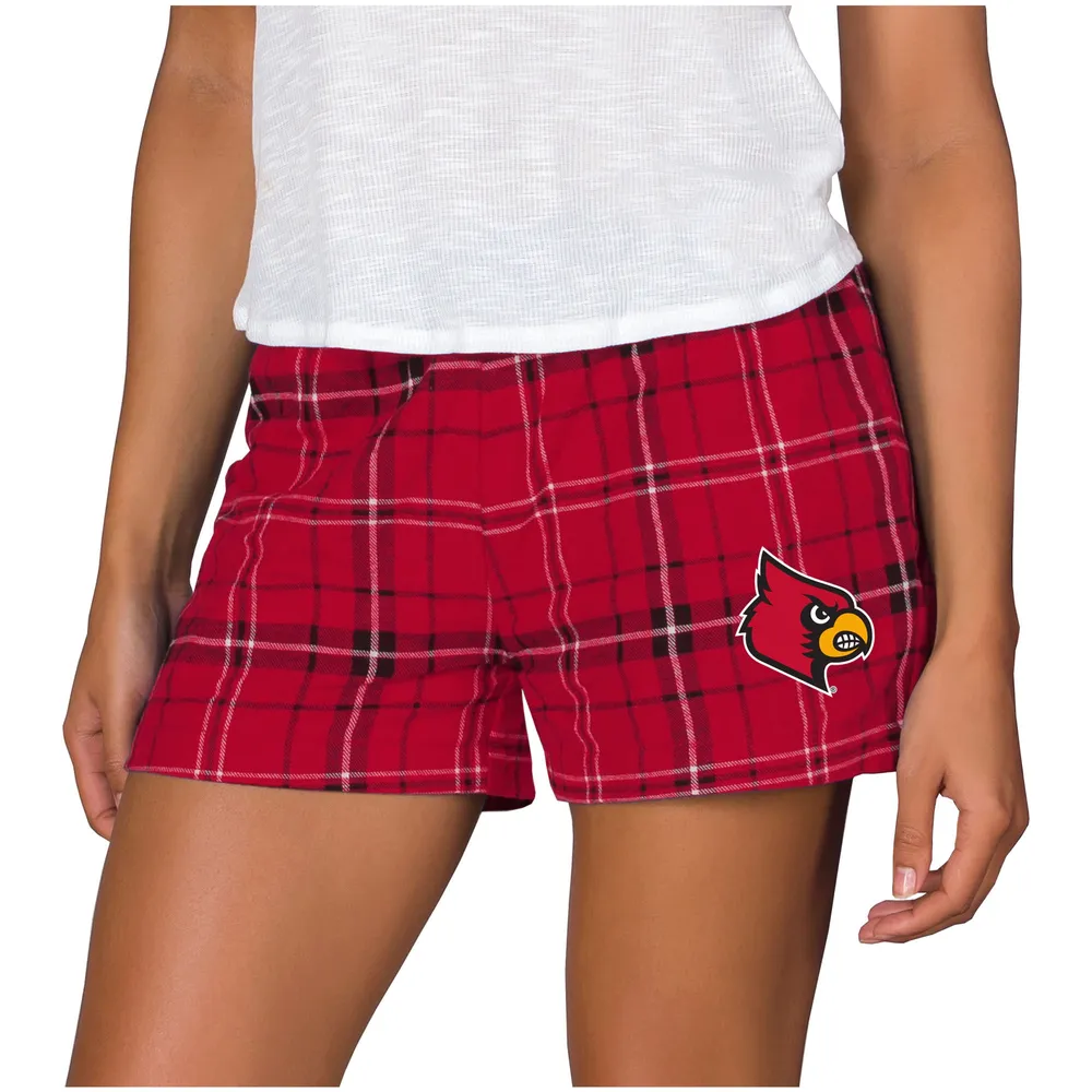 Lids Louisville Cardinals Concepts Sport Women's Ultimate Flannel Sleep  Shorts - Red/Black