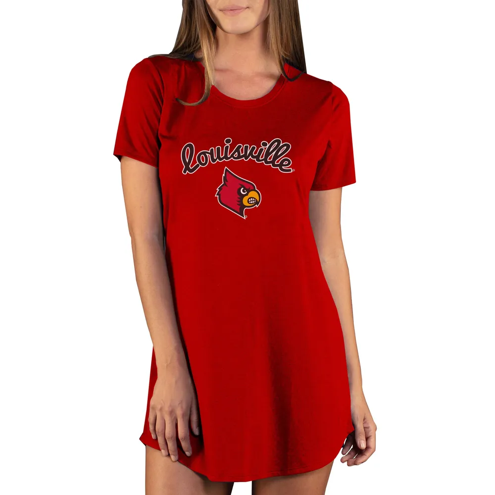 Lids Louisville Cardinals Concepts Sport Women's Marathon Nightshirt - Red